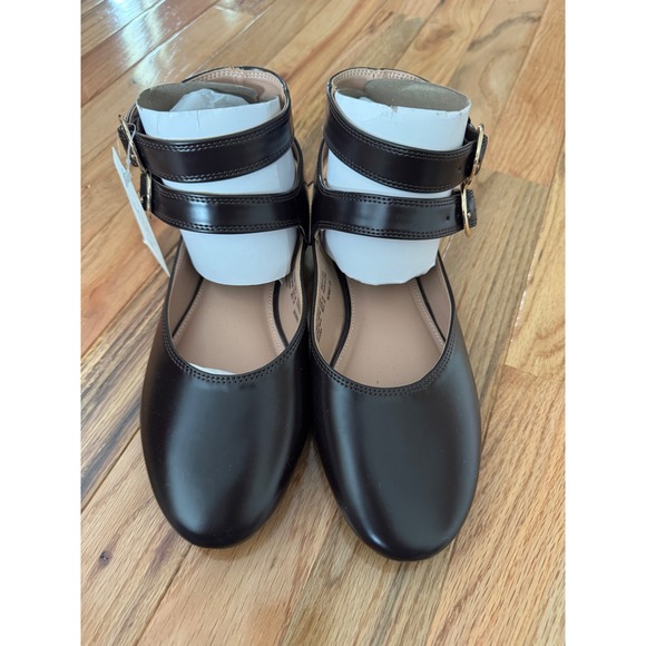 Time and Tru Shoes - Time and Tru Womens Strappy Mary Jane Flats size 7 Brown Double Ankle Strap
